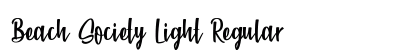 Beach Society Light Regular Font Preview