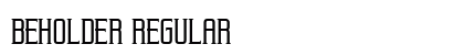 Beholder Regular Font Beholder Regular Font Preview