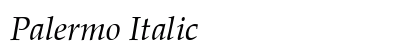 Palermo Italic Font Preview