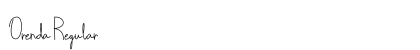 Orenda Regular Font Preview