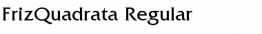 FrizQuadrata-Regular Regular Font