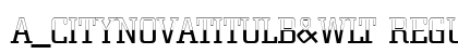 a_CityNovaTitulB&WLt Regular Font Preview