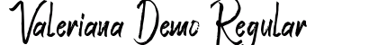 Valeriana Demo Regular (OpenType) Font Preview