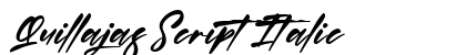 Quillajas Script Italic preview Quillajas Script Italic preview