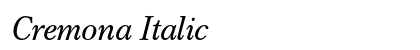 Cremona Italic Font Cremona Italic Font Preview