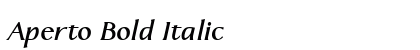 Aperto Bold Italic preview