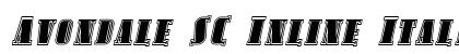 Avondale SC Inline Italic Font Avondale SC Inline Italic Font Preview