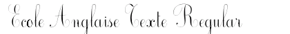 Ecole Anglaise Texte Regular font free download