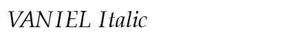 VANIEL Italic preview VANIEL Italic preview