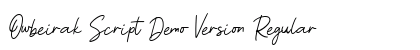 Owbeirak Script Demo Version Regular (OpenType) Font Preview Owbeirak Script Demo Version Regular (OpenType) Font Preview