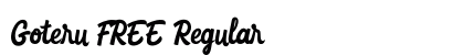 Goteru FREE Regular Font Preview