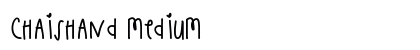 ChaisHand Medium Font Preview
