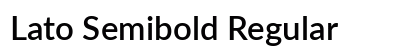 Lato Semibold Regular Font Preview