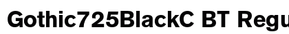Gothic725BlackC BT Regular font free download