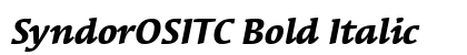 SyndorOSITC Bold Italic preview SyndorOSITC Bold Italic preview