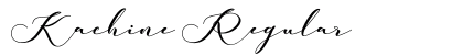 Kachine Regular Font Preview
