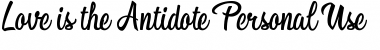 Love is the Antidote Personal U Font