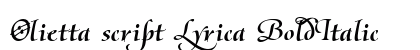 Olietta script Lyrica BoldItalic preview