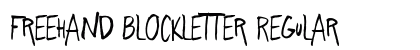 Freehand Blockletter Regular Font Preview