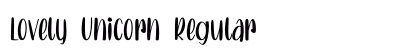 Lovely Unicorn Regular Font Preview