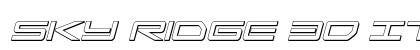 Sky Ridge 3D Italic Regular Font Preview