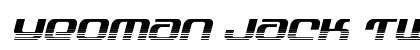 Yeoman Jack Twotone Italic Regular Font Preview Yeoman Jack Twotone Italic Regular Font Preview