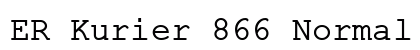 ER Kurier 866 Normal Font Preview