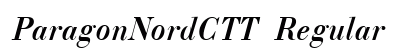 ParagonNordCTT Regular Font Preview