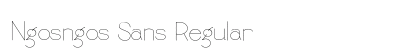 Ngosngos Sans Regular Font Preview