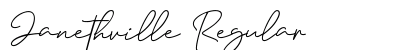 Janethville Regular Font Preview