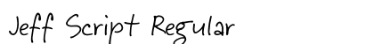 Jeff Script Regular preview Jeff Script Regular preview