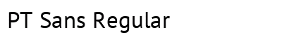 PT Sans Regular Font Preview