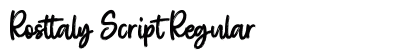 Rosttaly Script Regular preview Rosttaly Script Regular preview