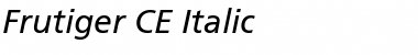 Frutiger LT Std 56 Italic Font