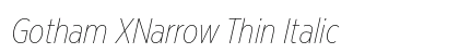Gotham XNarrow Thin Italic preview