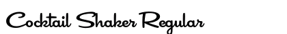 Cocktail Shaker Regular Font Preview