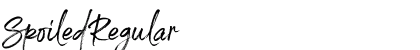Spoiled Regular Font Preview