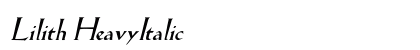 Lilith HeavyItalic preview