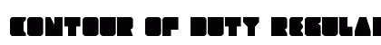 Contour of Duty Regular Font Preview