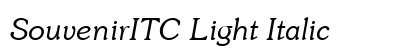 SouvenirITC Light Italic preview