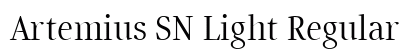 Artemius SN Light Regular Font Artemius SN Light Regular Font Preview