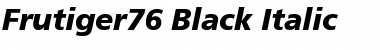 Frutiger76-Black BlackItalic Font