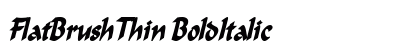 FlatBrushThin BoldItalic preview