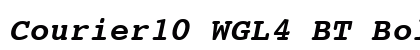 Courier10 WGL4 BT Bold Italic preview Courier10 WGL4 BT Bold Italic preview
