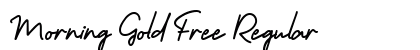 Morning Gold Free Regular Font Preview