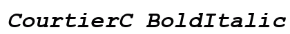 CourtierC BoldItalic Font Preview