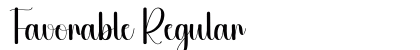 Favorable Regular (OpenType) Font Preview