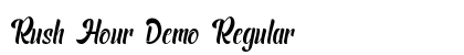 Rush Hour Demo Regular Font Preview