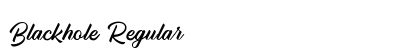 Blackhole Regular Font Preview