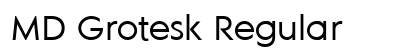 MD Grotesk Regular Font Preview